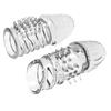 Pleasure Click Espinas Débiles Set de 2 Manga de Pene de Cristal Transparente para Hombres con Espinas Extendidas, Juguete Sexual