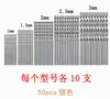 Juego de 50 brocas helicoidales de acero de alta velocidad con titanio, mango recto mini, venta caliente transfronteriza, brocas helicoidales de mango recto 1-3 mm
