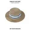 Sombrero de Paja para Vacaciones de Verano Versátil Casual Viaje a la Costa Sombrero de Sol para Mujer con Sombra Copa Plana Letra Sombrero de Playa
