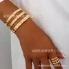 Conjunto de Joyería para Mujer de Dos Piezas, Geométrico, Simple, Hueco, Abierto, Pulsera y Anillo, Es Exquisito, Elegante y Versátil