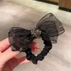 Popular en Internet Nuevo Estilo Hilo de Seda Lazo Anillo para el Cabello de Mujer de Gama Alta Strass Todo Fósforo Bola para el Cabello Strass Cuerda para el Cabello Cola de Caballo Tocados Simples