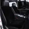 Cojín para Asiento de Coche Invierno Felpa de Conejo Lana Alfombrilla de Coche Asiento Individual Calefacción Cálida Antideslizante Cintura Pequeña Cojín para Asiento Trasero Pieza Única