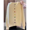 Cárdigan de punto casual holgado estilo coreano para mujer, nuevo top suéter suave y acogedor de otoño e invierno, moderno