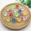 Color luminoso de dibujos animados hongo pequeño resina hongo llavero diy aretes collar colgante accesorios de joyería