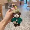 Novo Suéter de Desenho Animado com Laço Urso Chaveiro de Carro Boneca de Pelúcia Criativa Pingente Decorativo para Bolsa Menina
