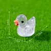 Micro-paisagem Fofa Glitter Fino Pato Amarelo Pequeno Boneca Acessórios Decorativos DIY Mini Ornamento de Mesa