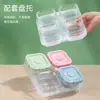 Horno de microondas estilo coreano huevos al vapor resistente al calor vidrio de borosilicato alto tazón para comida de bebé caja para mantener la frescura para exteriores fácil de transportar