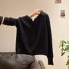 Suéter de Punto Versátil para Primavera, Muy Bonito, Top para Principios de Otoño, Suéter con Atmósfera Estilo Coreano, Holgado, para Personas Bajitas