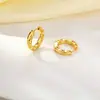 Pendientes de Plata Chapada en Oro y Plata con Diseño Irregular Martillado Europeos y Americanos Pendientes de Moda Tendencia de Nicho Pendientes de Moda