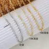 Corrente DIY Atacado Conserva Cor Banhada Ouro Real 18K Moda Transfronteiriça Corrente Colar Pulseira Acessórios para Joias Corrente Lisa