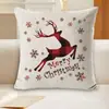 25 Nuevos Estilos de Fundas para Cojines de Árbol de Navidad para el Año Nuevo, Fundas para Cojines de Árbol de Navidad, Fundas para Cojines de Reno y Copo de Nieve al por Mayor