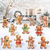 2025 Hombre de Jengibre Navideño Señal para Jardín Césped Exterior Decoración de Fiesta Navideña Papá Noel