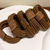 Banda de goma elástica simple de alta calidad sin costuras para la cabeza de oso, banda para el cabello para mujer, tocado de cola de caballo alta duradero, cubierta de cuero para el cabello