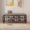 Armário de sapatos de luxo na entrada, cor creme, com assento para calçar sapatos, popular online, sapateira integrada, metal, outros materiais