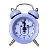 Reloj despertador de metal al por mayor de 5 cm, lindo y creativo, pequeño, para estudiantes y niños, con esfera de reloj intercambiable y logotipo, reloj de cuarzo
