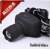 Farol de luz forte LED de 3W com três marchas / zoom telescópico farol de pesca lâmpada de acampamento textura fosca