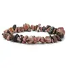 Pulsera de Cristal Natural Irregular para Nicho de Mujer Pulsera de Cuarzo Rosa Pulsera Elástica Amazon Nuevo Venta al por Mayor