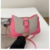 Bolsa de Axila Vintage com Cor Contrastante 2025 Nova Bolsa Quadrada Pequena Versátil Bolsa de Ombro Transversal Fashion Bolsa Feminina Personalizada de Alto Valor