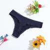 Tanga de cintura baja con cuentas de algodón para niñas, ropa interior de encaje, pantalones cortos, venta al por mayor, estilo europeo y americano, nueva