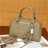 Bolsa transversal feminina de couro legítimo novo estilo para o dia a dia Bolsa Boston feminina casual de couro bovino curtido vegetal Bolsa de mão Bolsa de ombro