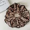 Diadema Versátil Estilo Francés con Estampado de Lunares y Leopardo Accesorio para el Cabello Oversize Goma Elástica para Coleta de Gama Alta