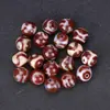 Cuentas Sueltas de Ágata Roja Natural del Tíbet, Cuentas Dzi Premium, Accesorios para Joyería DIY, Pulseras Tejidas a Mano, Collares, Cuentas Espaciadoras