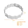 Anillo de acero inoxidable 430 para cortar tartas redondo con forma de ola y encaje con agujero Molde francés para tarta de frutas y queso tamus