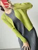 Abrigo Corto Miyake para Mujer, Exquisito y Ligero, Color Sólido, Sencillo y Moderno, Cárdigan Versátil con un Toque de Lujo y Estilo Elegante