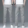 Pantalones Casuales Color Verde Militar Nuevos Otoño 2026 para Hombre, Rectos Holgados Elásticos con Cintura Elástica, Pantalones de Vestir para Hombres de Mediana Edad