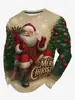 Fábrica Natal cruzamento fronteira Amazon novo masculino casual estampado outono e inverno masculino tops