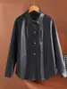 Camisa Nova de Outono Estilo Yang Mi, Jaqueta de Couro com Gola Reversível, Caimento Solto, Adequada para o Trabalho, Camisa Casual Versátil de Manga Longa