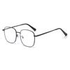 Gafas Jamie 3587 de Metal con Montura Grande para Hombre, Luz Azul Anti-Reflejo, Se Pueden Adaptar Lentes Graduados, Gafas Cuadradas Estilo Coreano Sin Graduación