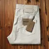 2025 Nuevos Auténticos Pantalones Vaqueros Finos de Verano Elegantes de Cinco Bolsillos Ajuste Moderno Recto Casual para Hombre