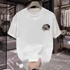Camiseta de manga corta para hombre y mujer Verano Trendy Lindo Gato Estampado Ropa Holgada Americana Simple Manga Media Sin Género para Hombre y Mujer