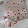 Pegatinas Transfronterizas DIY Hechas a Mano Estampado en Caliente Corazón Estrella de Seis Puntas Pegatinas para Uñas Estilo Europeo y Americano Sexy Deseo Puro Pegatinas Decorativas