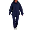 Traje Sudadera con Capucha de Color Puro para Hombre Primavera y Otoño 2023 Traje de Dos Piezas Deportivo Casual de Moda