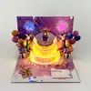Novo Produto Quente de Vendas Transfronteiriças em Toda a Internet: Cartão de Aniversário 3D com Luz e Música Soprando Gás, Bolo 3D Atacado Design Criativo