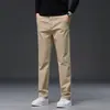 Calça business casual italiana de alta qualidade para homens, corte slim, corte reto, versátil, elástica, adequada para o trajeto ao trabalho, outono e inverno de 2026