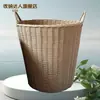 Cesta de Mimbre Tejido de Imitación para Ropa Sucia de Hogar Cubo de Almacenamiento de Juguetes Cesta Grande de Baño para Ropa Sucia Cesta Impermeable para Ropa Sucia