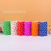 Saco de papel Kraft plano colorido com doces de bolinhas para embalagem de doces, lanches de panificação, presentes para crianças, saco de armazenamento