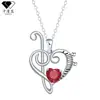 Knn-1187 Collar Musical con Forma de Corazón de Lujo Ligero a la Moda para Mujer, Cadena para Clavícula con Incrustaciones de Diamantes Tk de Aliexpress Transfronterizo