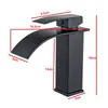 Grifo de Lavabo de Cascada Negro Personalizado Transfronterizo Grifo para Lavabo de Baño Caliente y Frío Grifo para Lavabo de Encimera Agua en Cascada