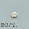 Accesorios decorativos para joyería DIY pendientes de bola de perla de plástico adornos para el cabello bola de perla tejida hueca