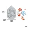 Juego de Moldes de Silicona de Animales Marinos Sello para Decoración de Pasteles de Fondant y Chocolate Delfín Sirena Caballito de Mar Tortuga Marina
