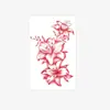 Pegatina de tatuaje de lirio con degradado rosa claro, estilo largo para hombros y parte superior de los brazos, cobertura suave de cicatrices, impermeable, pegatina desechable para niñas