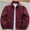Estilo transfronterizo, chaqueta de tres rayas con cuello alto, chaqueta fina de primavera/otoño para mujer, chaqueta de béisbol de otoño estilo americano, top de principios de otoño para mujer