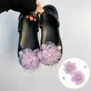 Accesorios para zapatos tipo ballet perforados DIY, accesorios de perlas y pedrería, hebillas de zapato desmontables de alta gama y decoraciones para la superficie del zapato