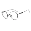 Gafas de titanio puro estilo celebridad de internet, ultraligeras, para mujer, monturas redondas de alta gama, aspecto natural, aptas para lentes graduados