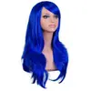Cabelo cacheado de 70cm de comprimento, seda de alta temperatura, cacheado multicolorido, peruca COS para desenho animado, perucas AliExpress, fornecimento transfronteiriço