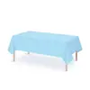Toalha de Mesa Descartável Lisa Material Peva Espessada e Ampliada 137*183cm Toalha de Mesa Cor Pura Decoração de Festa Cor Única